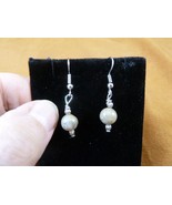 DP1-8-3 REAL DINOSAUR POOP  8mm bead dangle EARRINGS Utah ancient Dino C... - $14.99