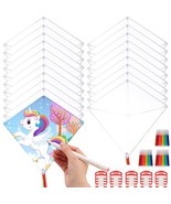 20 Packs Diy Kites For Kids Kite Making Kit Bulk Make A Kite Kit Easy Fl... - £69.59 GBP