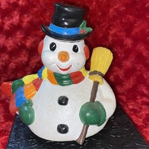 Vintage Scioto Christmas Frosty The Snowman Music Box Plays Frosty Snowman Song - £22.17 GBP