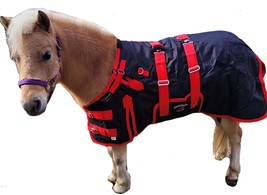 36&quot; 1200D Miniature Weanling Donkey Pony Horse Foal Winter Blanket Red BLK 51946 - £62.63 GBP
