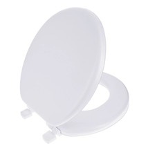 White Soft Padded Toilet Seat Round Cushioned Standard Cover Premium Comfort - £69.72 GBP