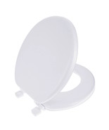 White Soft Padded Toilet Seat Round Cushioned Standard Cover Premium Com... - £69.21 GBP