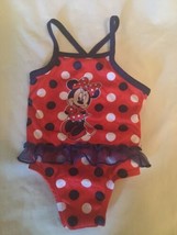 July 4th Size 12 mo Disney Baby swimsuit Minnie Mouse patriotic red girls - £10.79 GBP