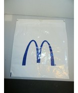Vintage McDONALD&#39;S Plastic DRAWSTRING Bag-Blue ARCHES-14 1/2&quot; x 16&quot; - $13.51 CAD
