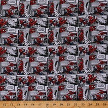 Cotton Spider-Man Comics Spiderman Comic Packed Fabric Print by the Yard D764.67 - £7.77 GBP