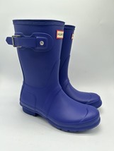 HUNTER Original Short boot BITTER INDIGO WFS1000RMA Women’s Size 6 - £86.91 GBP