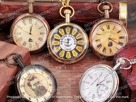 Lot von 5 Stück Messing-Taschenuhren | Antike Uhr | Waltham Taschenuhr - £54.49 GBP
