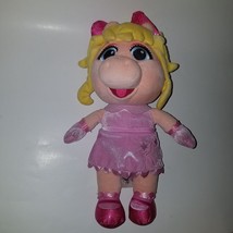 Disney Store Muppet Babies Miss Piggy Plush 14&quot; Stuffed Animal Toy Pink Dress - £9.23 GBP