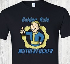 Fall Out - Golden Rule MF&#39;er - Vault Boy - Vault 33 - Vault Tec - Fast Shipping - £13.58 GBP+