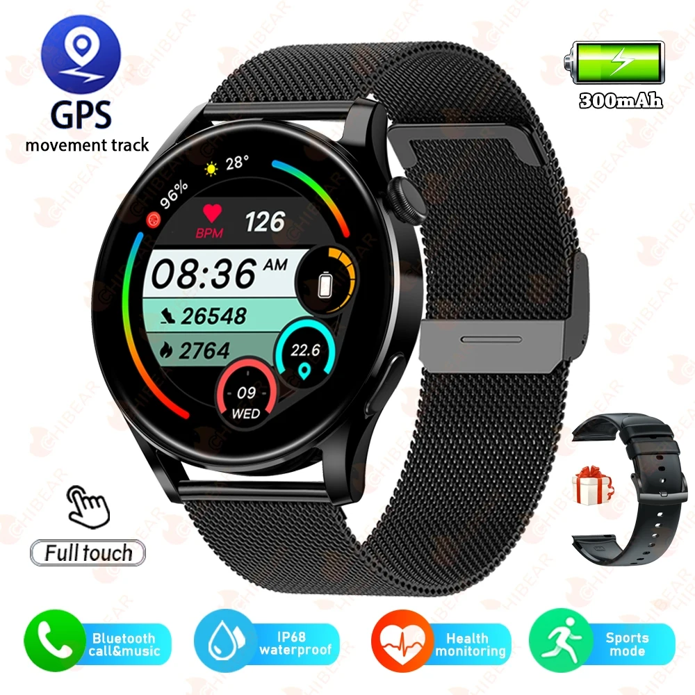 For Huawei xiaomi GT3 Pro Smart Watch Mens Sports Heart Rate IP68 Waterproof Blu