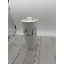 Rae Dunn Hello Travel Tumbler Large Letter Tall Coffee Mug with Lid - £11.91 GBP