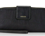 Fossil Madison Zip Clutch Black Leather Wristlet SWL2228001 Purse NWT $1... - $39.59