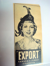 1953 Export Cigarettes Ad Canada&#39;s Finest Cigarette - £6.37 GBP