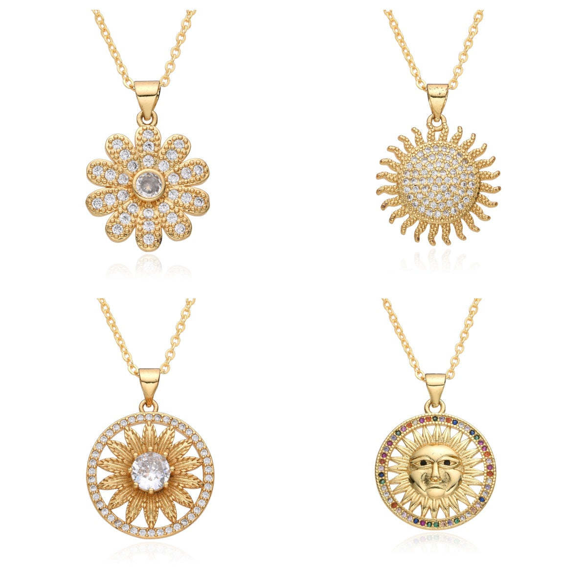 Fashion Personalized Sun Sunflower Women's Necklace - £4.45 GBP