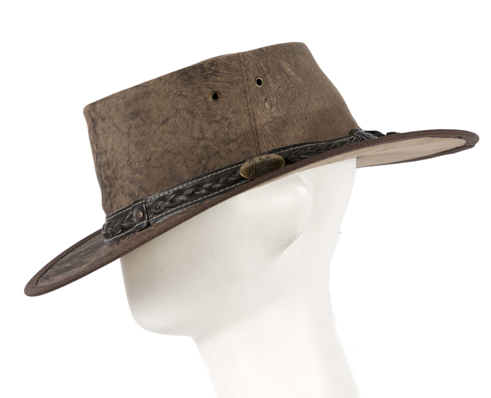 Real Australian Kangaroo Leather Hat. Original Hat-in-a-Bag. Made in Aus... - $89.95