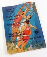 Vtg 1960&#39;s Knights of Columbus 4312 Invitational Basketball Tournament P... - $12.33 CAD