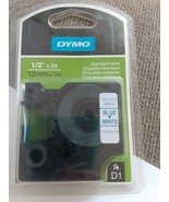 Dymo D1 Label Cassette Blue On White 1/2&quot; x 23&#39; - $6.79 CAD
