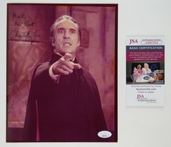Christopher Lee Signed 8x10 Photo Dracula Autographed To Marty JSA COA - £233.53 GBP