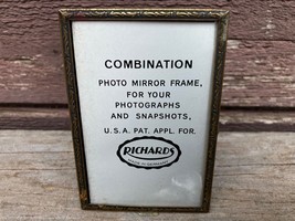 Vtg. 1930 S Brass Framed Small Mirror W Stand Made In Germany Richards - £11.80 GBP