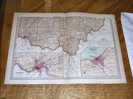 1902 Original Antique Map Of Southern Ohio / Cleveland Cincinnati Inset Maps - £13.62 GBP