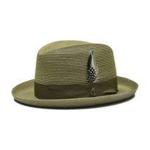 Men Bruno Capelo Summer Spring Soft Straw Style Hat Godfather GF206 Olive image 5