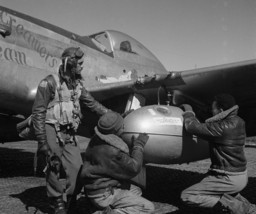 Tuskegee Airmen attach external fuel tank to plane New 8x10 World War II... - $8.81
