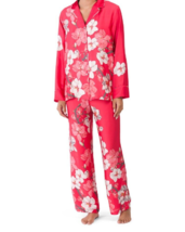 new NATORI 2-Piece Magnolia Satin Notch Long Top and Pants Pajama Set in... - £75.18 GBP