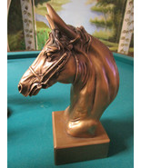 BRASS HORSE FIGURINE HEAD HORSE, DOOR STOPPER HORSE, SADDLE HORSE PICK ONE  - £37.13 GBP+