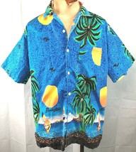 Barbados Sun Palms Sailing Caribbean Vtg Tropical Shirt XL Mens Kims Fashionette - £22.57 GBP