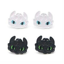 DONGMANLI Cute How to Train Your Dragon Enamel, Night Fury, Ladies Stud Earrings - £9.61 GBP