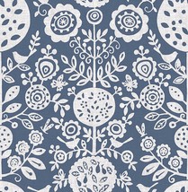 Blue Nuwallpaper Nus4031 Navy Anya Peel And Stick Wallpaper - £35.27 GBP