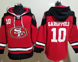 Jimmy Garoppolo #10 Scarlet Uniform Lace-Up Pullover Jersey Hoodie - $75.99