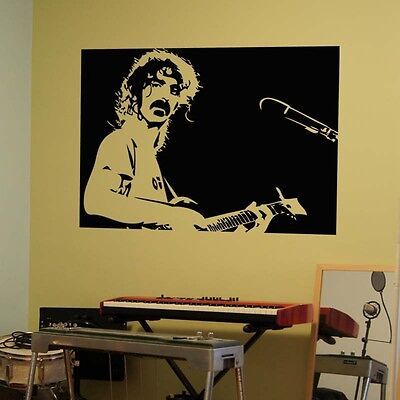 Frank Zappa Music Guitar Vinyl Wall Sticker Decal 17"h x 22"w - $19.99