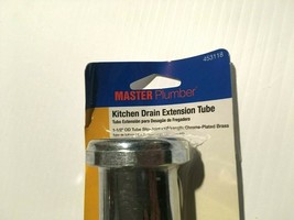 Master Plumber 1-1/2-Inch O.D. Tube Slip Joint x12-Inch Chrome Kitchen Drain Ext - £3.18 GBP