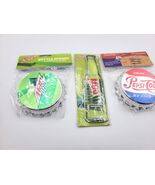 Mtn DEW, Mountain, Pepsi-Cola Bottle Openers with Magnet 3 Metal Constru... - $15.95
