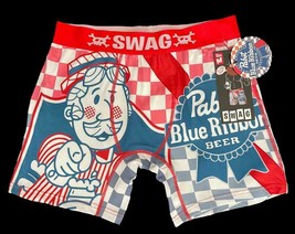 SWAG &quot;You Look Like I Need a Pabst&quot; Blue Ribbon Beer Satin Band Boxers M... - $15.29