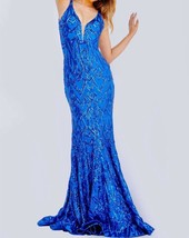 Jovani sequin scoop back prom dress Blue - $420.00