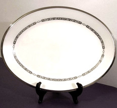 Lenox Grand Affair Oval Serving Platter 13&quot; Platinum Band 1st Quality Ne... - $49.90