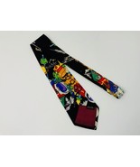 Vintage Ski Theme Tie Nicole Miller Taos Stowe Mad River Necktie 100% Si... - $19.75