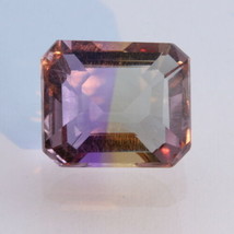 Bolivian Ametrine Yellow Purple Quartz Faceted Rectangular Octagon 5.66 carat - £95.97 GBP