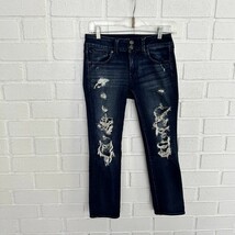 American Eagle 360 Super Super Stretch Artist Crop Denim X4 Jeans Womens 4 Reg - $19.59