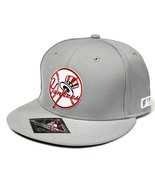 New York Yankees MLB OC Sports Elite Round Logo Gray Hat Cap Men&#39;s Fitte... - $41.23 CAD