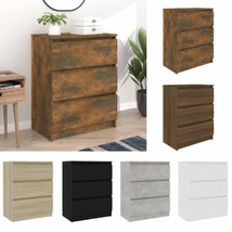 Modern Wooden Chest Of 3 Drawers Home Bedroom Storage Cabinet Sideboard ... - $79.40+