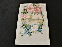 1800&#39;s- Country View, Flowers, Water Channel-Victorian Ephemera Trade Card. - £5.56 GBP