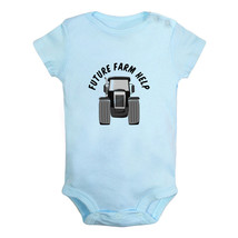Future Farm Help Funny Bodysuits Baby Romper Infant Kids Short Jumpsuits Outfits - £8.78 GBP