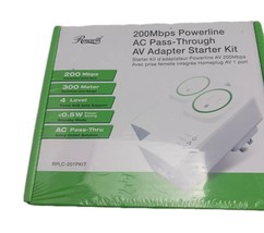 ROSEWILL RPLC-201PKIT  200Mbps Power line AC Pass Through AV Adapter Sta... - $21.04
