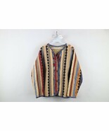 Vtg 90s Country Primitive Womens Large Quilted Striped Button Cardigan J... - €43,44 EUR