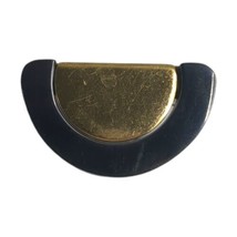 Vintage Keeler KBC X77690 Brass &amp; Gunmetal Half Circle Fixed Drawer Pull... - £5.92 GBP