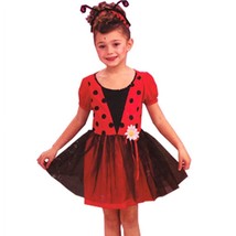 Rubie&#39;s Garden Girl Lady Bug Dress Up Set Red Kids Halloween Costume Siz... - $15.95