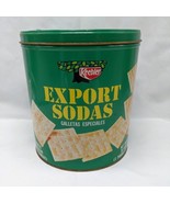 Vintage Keebler Export Sodas **EMPTY** 28OZ Metal Tin 7&quot;D 8&quot;H - $11.14